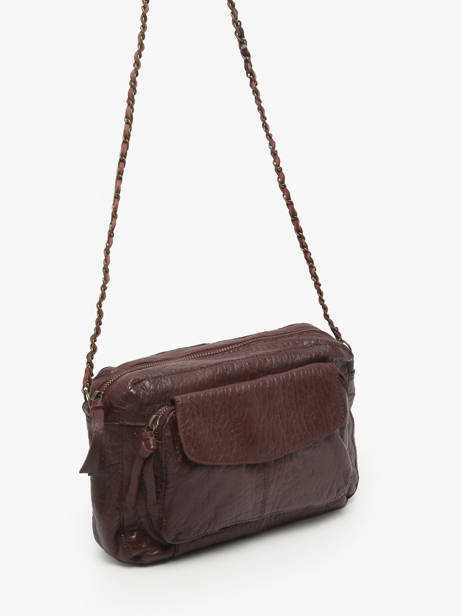 Cross Body Tas Naina Leder Pieces Bruin naina 17087872 ander zicht 1